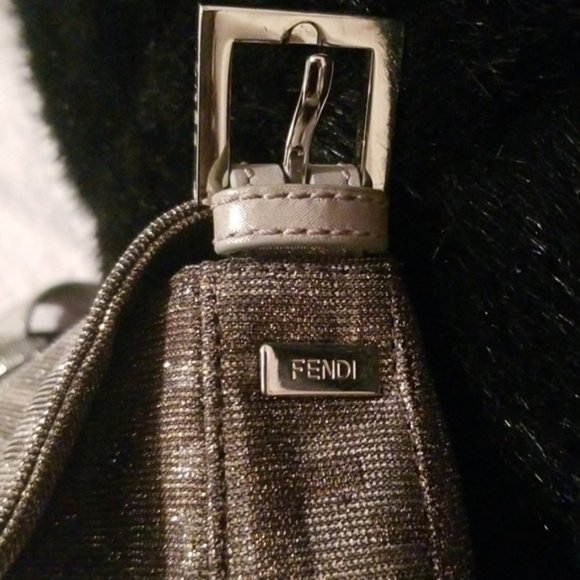 SOLD - Fendi Shimmer Zucca Jacquard Baguette, Gold/Silver/Palladium Baquette - Picture 10 of 16